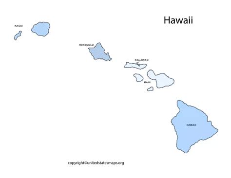 Hawaii County Map | County Map of Hawaii with Cities