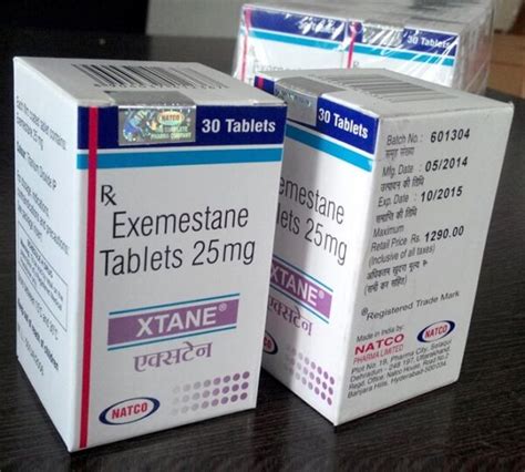 Exemestane Aromasin Xtane 25 Mg Tablet