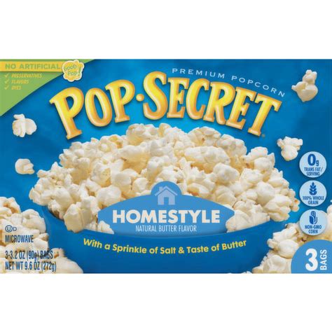 POP SECRET Popcorn Premium Homestyle Natural Butter Flavor Smart