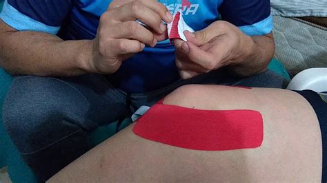 Práctica de vendaje kinesio tape para ligamentos externo e interno de