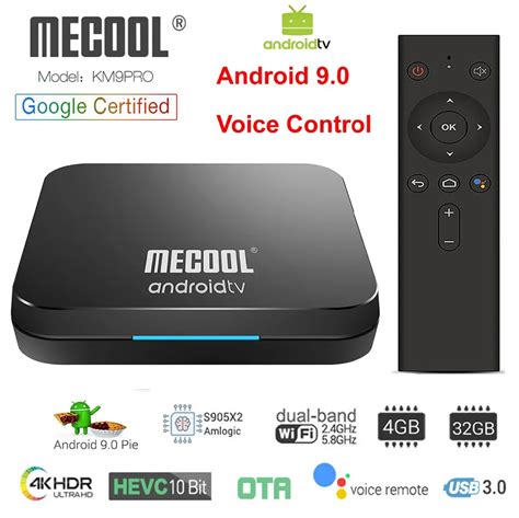 Google Certified Android Smart Tv Box Km Pro Voice Remote Amlogic