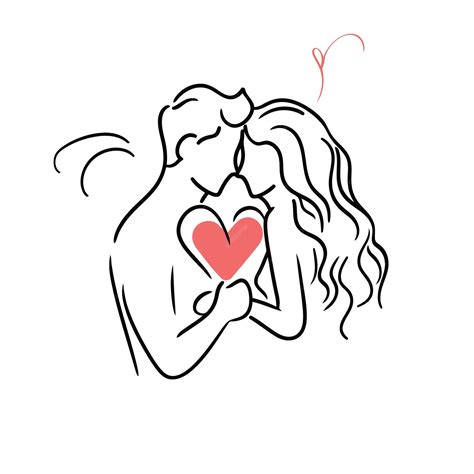 Premium Vector Outline Graphic Of Love Couple Isolated Background Symbol