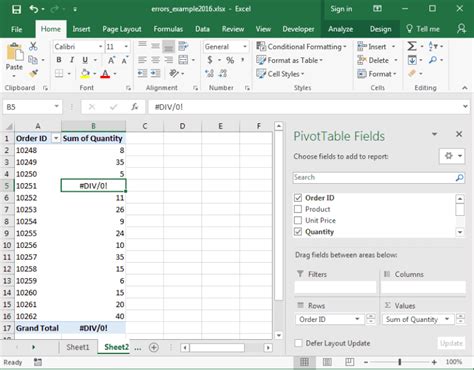 Ms Excel C Ch X L L I Trong Pivot Table Excel Versions