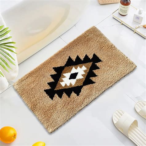 Amazon TRUEDAYS Boho Bathroom Rugs Water Absorbent Non Slip Bath