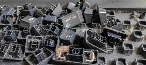 Pile Of Extremely Dirty Laptop Keyboard Tuts Stock Photo Image Of