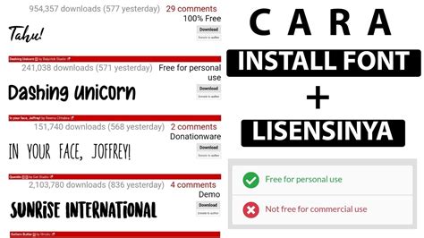 Cara Install Dan Mengetahui Jenis Font Youtube