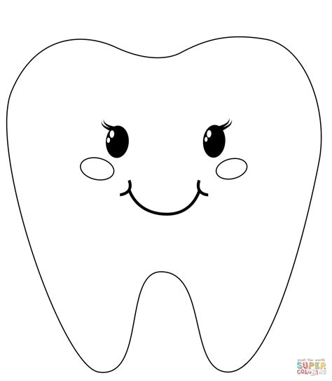 Printable Tooth Outline