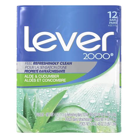 Lever 2000 Bar Soap Aloe And Cucumber 4 Oz 12 Bar Bath