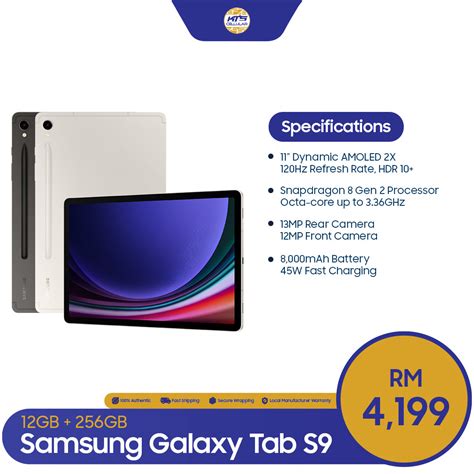 Samsung Galaxy Tab S9 Price In Malaysia & Specs - KTS