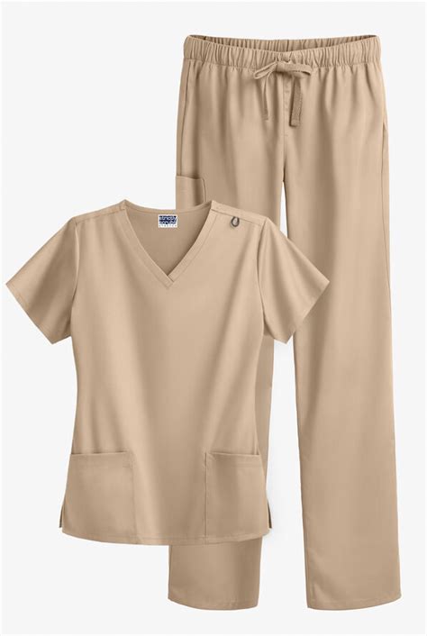 Strictly Scrubs Womens Petite Scrub Set Petite Stretch Scrubs