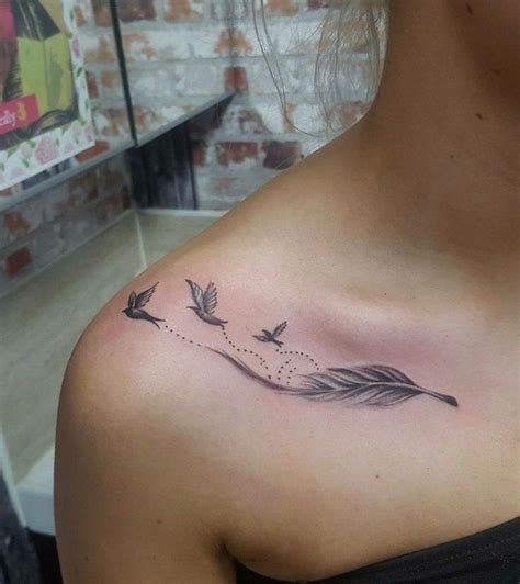 Pin By Nadine Werder On Tattoo Collar Bone Tattoo Feather Tattoo