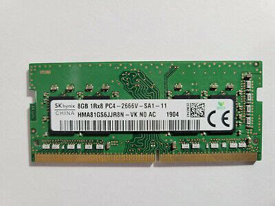 HYNIX 8GB 1RX8 Pc4-2666V-Sa1-11-Hma81Gs6Cjr8N-Vk N0 Ad EUR 19,31 ...