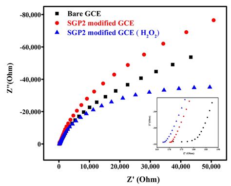 EIS Analysis Of Bare GCE SGP2 Modified GCE And SGP Modified GCE In