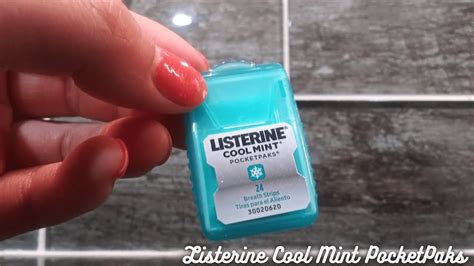 In Hand Review Of Listerine Pocketpaks Breath Strips Cool Mint Youtube