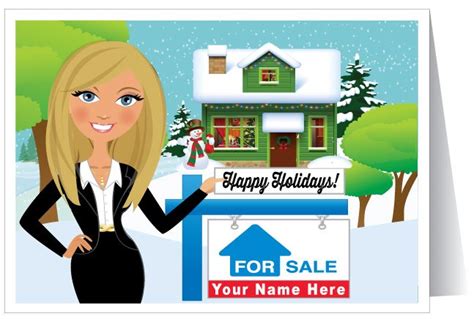 Holiday Realtor Greeting Card Real Estate Christmas Cards Christmas