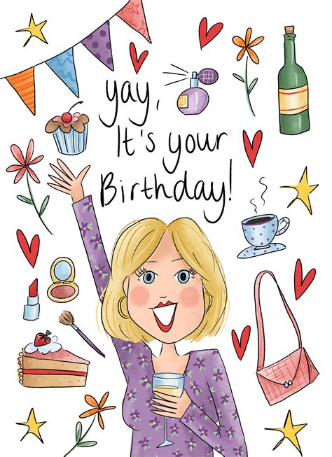 Verjaardagskaart Vrouw Yay It Is Your Birthday Matia Studio Hallmark