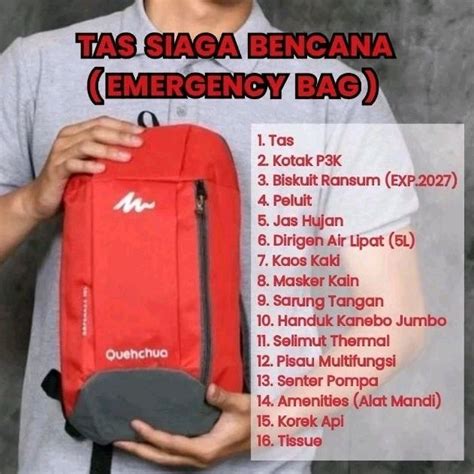 Jual Tas Siaga Bencana Emergency Bag Survival Kit First Aid Kit P K