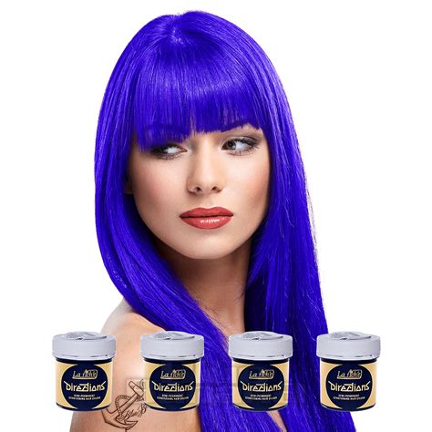 La Riche Directions Neon Blue Semi-Permanent Colour Hair Dye 4 Pack