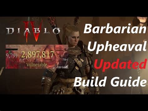 Diablo Barbarian Upheaval Updated Level Build Guide World Tier