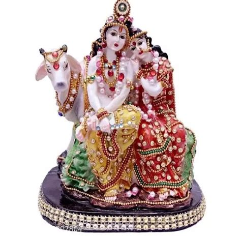 Radha Krishna Statue With Cow - PujaSamagriWala