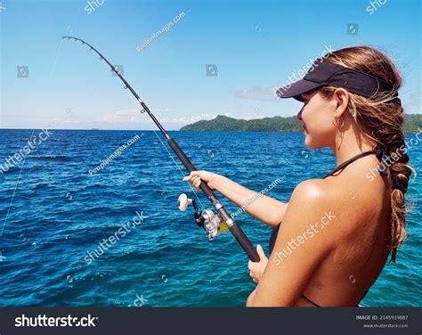 Woman Fishing Images Stock Photos Vectors Shutterstock