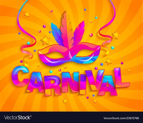 Mask With Feathers For Carnival Royalty Free Vector Image