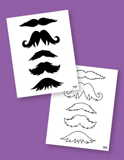 Printable Mustache Templates 150 Free Mustaches Printabulls