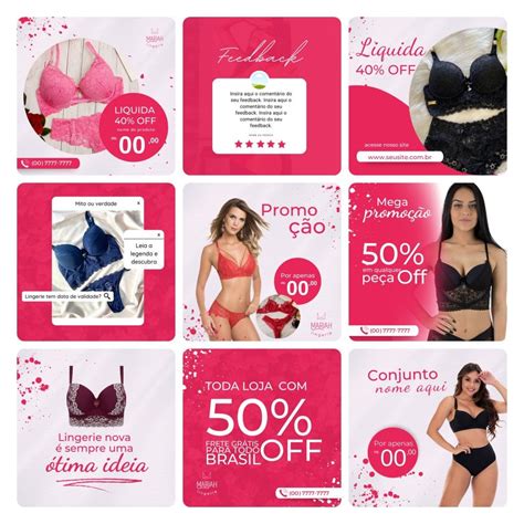 Modelos Canva Moda Ntima Lingerie Templates Edit Veis B Nus Ello Criativo