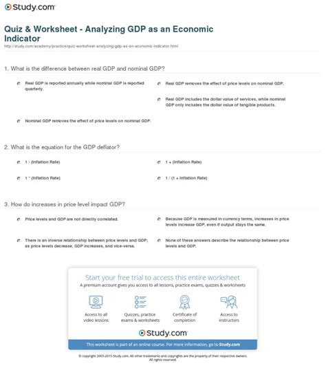 Calculating Gdp Worksheet Db Excel