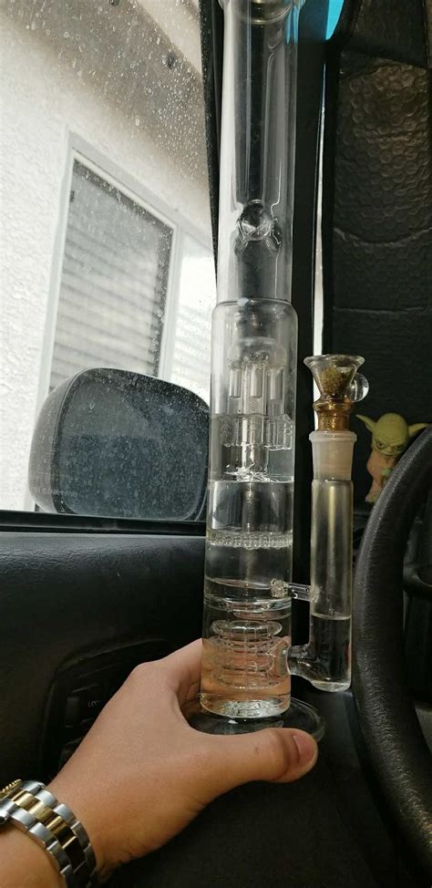 Tall Glass Bong Colour Water Bongs Hookahs Downstem Perc Bubbler Ash