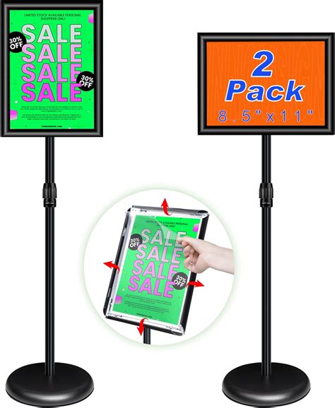 Innovsign 2packs Adjustable Pedestal Sign Holder Stand 85