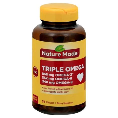 Nature Made Triple Omega 3-6-9 (74 ct) - Instacart