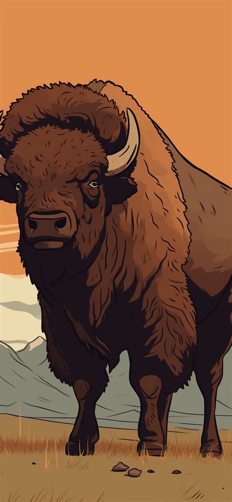 Aesthetic Bison Brown Wallpapers - Bison Wallpaper for iPhone 4k