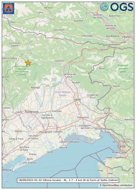 Scossa Di Terremoto Nella Notte A Forni Di Sotto Studio Nord News