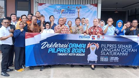 Peradi Kota Bogor Gandeng Insan Pers Gelar Deklarasi Damai Pilpres 2024