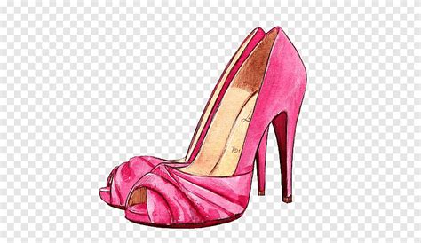 Par de arte de bombas cor de rosa ilustração de moda de sapatos