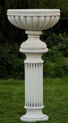 Casa Padrino Barock Säule mit Blumentopf Weiß Grau Ø 54 x H 114 cm