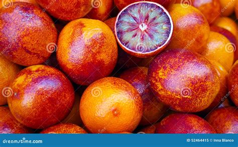 Sicilain Blood Oranges At Fruit Market Valencia Stock Image Image Of