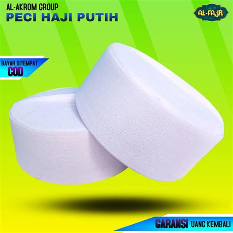 Jual Peci Songkok Kopiah Haji Putih Polos Peci Assagofah Putih Polos