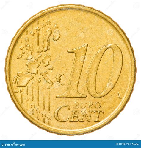 10 Centavos De Euro Em Real - Moneda de 10 centavos euro imagen de archivo. Imagen de financiero ...