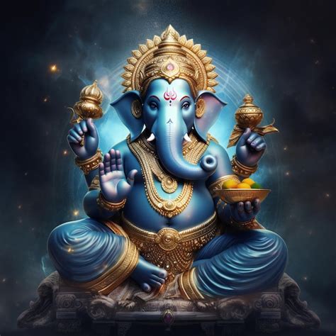 Ganesh Wallpaper With Blue Background Infoupdate Org