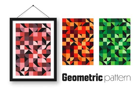 Quadro Padr O Geom Trico De Tend Ncia Estilo Bauhaus Fundo Moderno