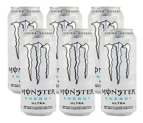 Bebida Energética Monster Energy Ultra Zero Az 473ml Pack X6 en venta