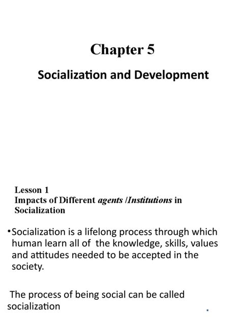 Chapter 5 Socialization And Development Pdf Socialization Media