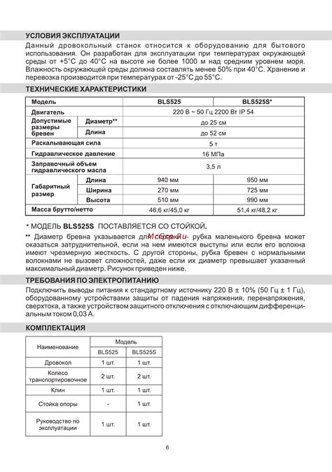 BRAIT BLS525S [6/20] Диаметр бревна указывается для справки рубка ...