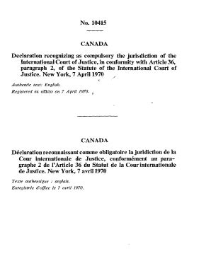 Fillable Online Treaties Un Declaration Recognizing As Compulsory The