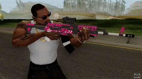 Gunrunning Assault Rifle Mk2 Gta V Pink Skull Para Gta San Andreas