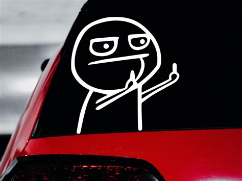 Middle Finger Stickman Decal Funny Vinyl Decal Flip off - Etsy