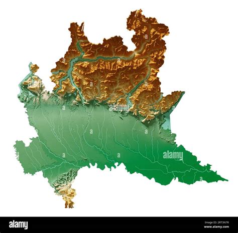 Lombardia Lombardy A Region Of Italy Detailed D Rendering Of A