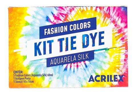 Kit De Tintas Para Tie Dye Aquarela Silk Acrilex Parcelamento Sem Juros